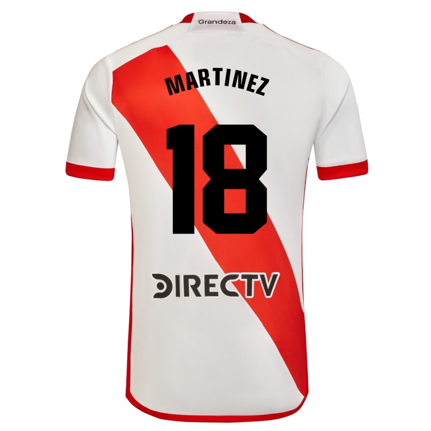 Kids Football Pity Martínez #18 White Red Home Jersey 2024/25 T-Shirt