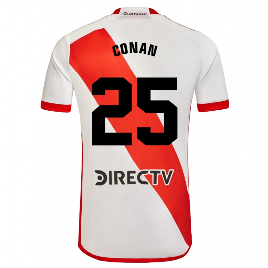 Kids Football Conan Ledesma #25 White Red Home Jersey 2024/25 T-Shirt