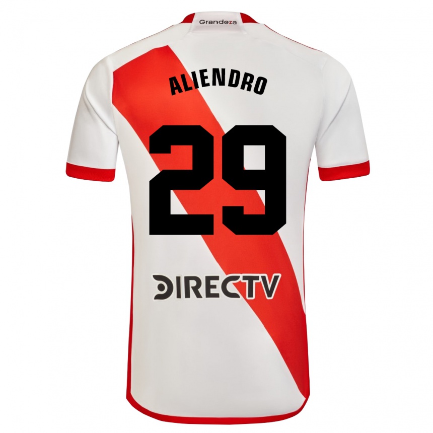 Kids Football Rodrigo Aliendro #29 White Red Home Jersey 2024/25 T-Shirt