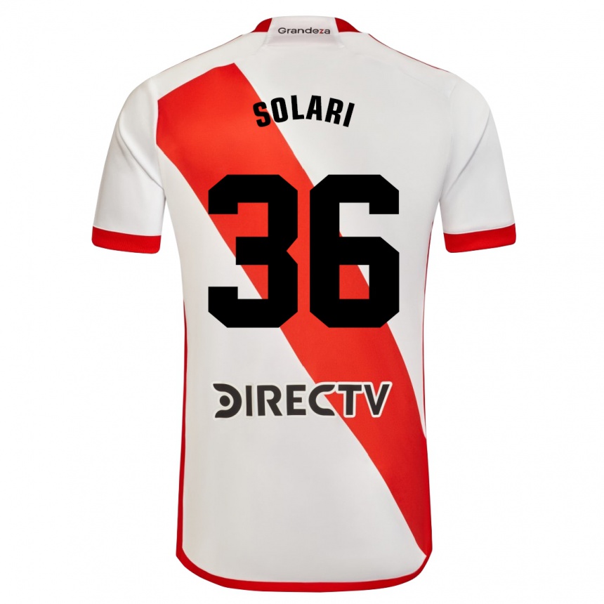 Kids Football Pablo Solari #36 White Red Home Jersey 2024/25 T-Shirt