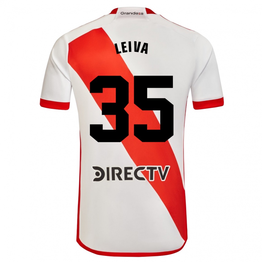 Kids Football Tobías Leiva #35 White Red Home Jersey 2024/25 T-Shirt