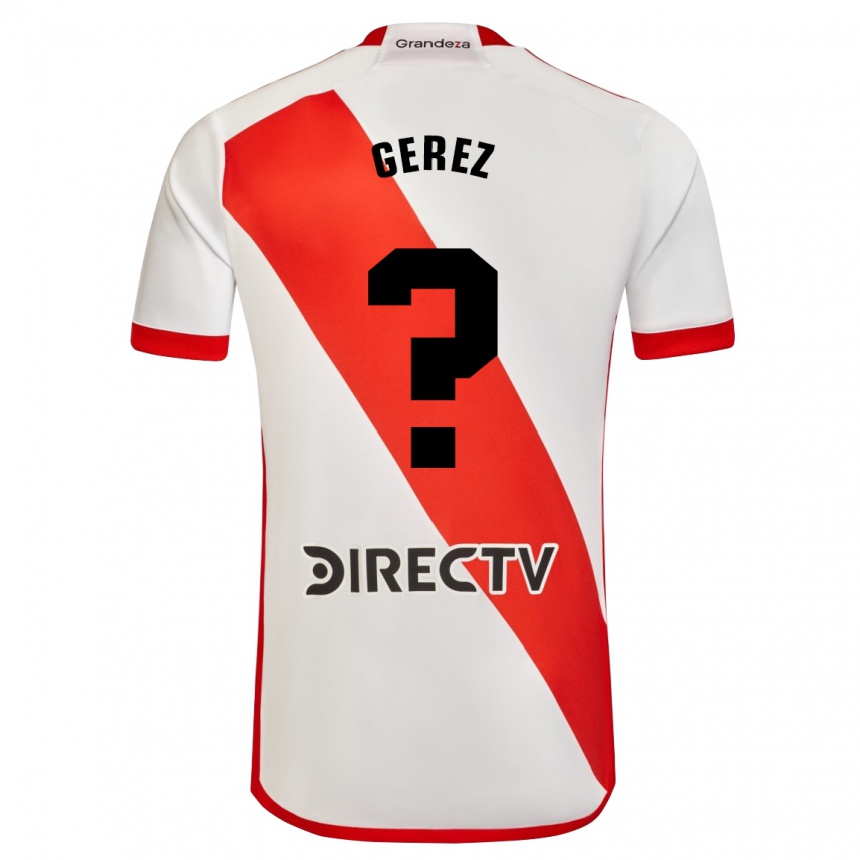 Kids Football Dylan Gerez #0 White Red Home Jersey 2024/25 T-Shirt