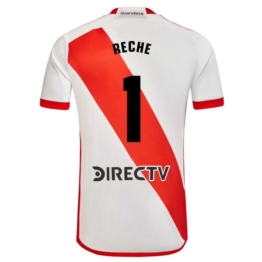 Kids Football Abril Reche #1 White Red Home Jersey 2024/25 T-Shirt