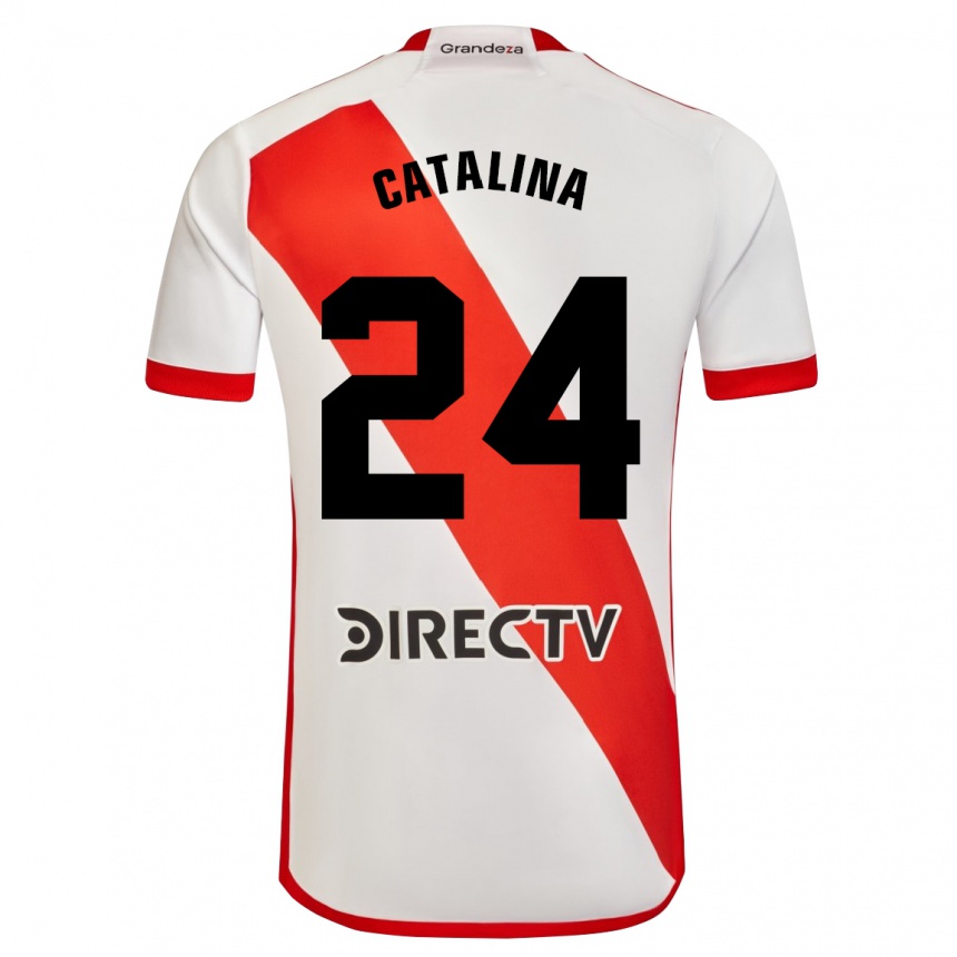 Kids Football Catalina Julia Primo #24 White Red Home Jersey 2024/25 T-Shirt