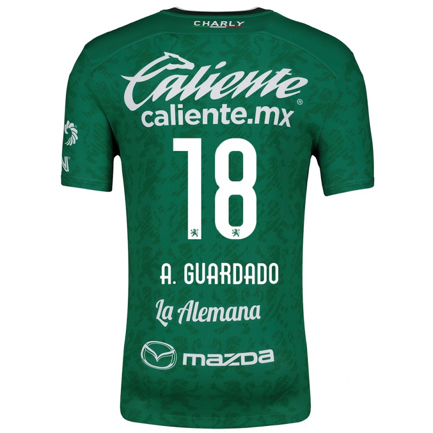 Kids Football Andrés Guardado #18 Green White Home Jersey 2024/25 T-Shirt