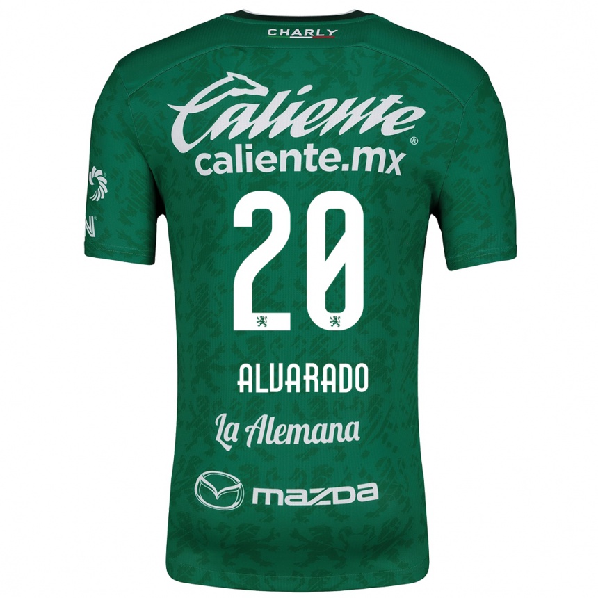 Kids Football Alfonso Alvarado #20 Green White Home Jersey 2024/25 T-Shirt