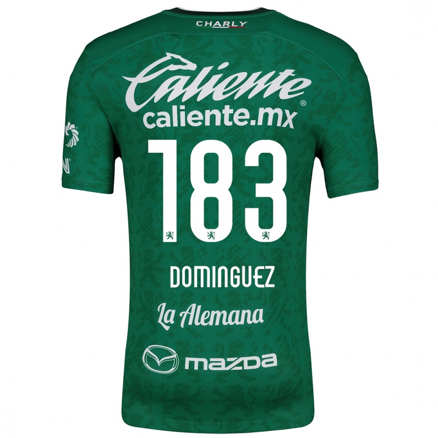 Kids Football Jesús Domínguez #183 Green White Home Jersey 2024/25 T-Shirt