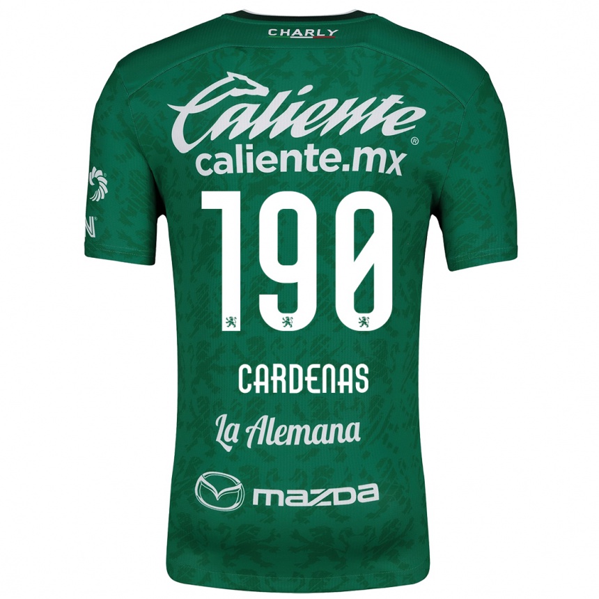 Kids Football Emilio Cárdenas #190 Green White Home Jersey 2024/25 T-Shirt