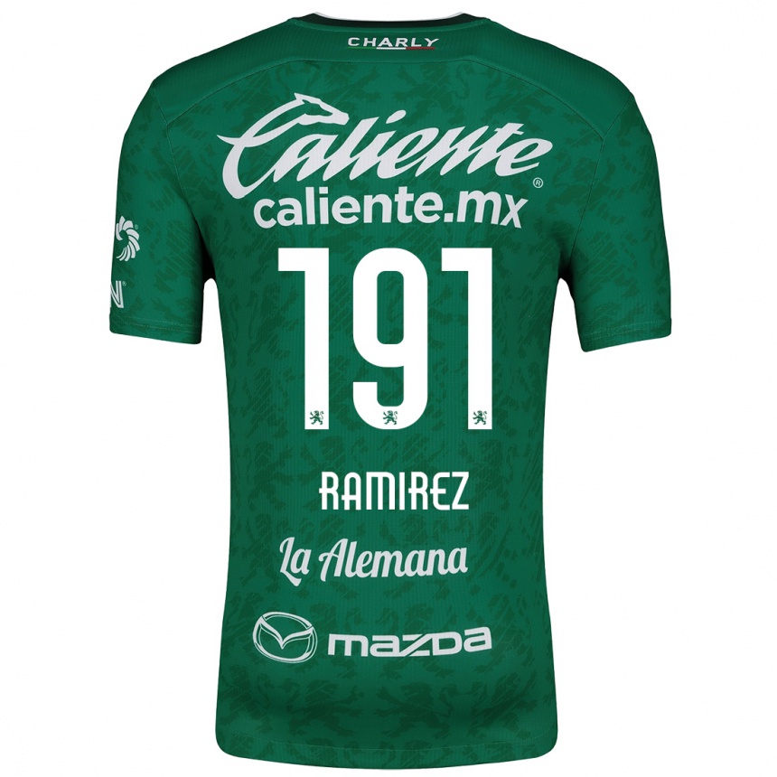 Kids Football Ian Ramírez #191 Green White Home Jersey 2024/25 T-Shirt