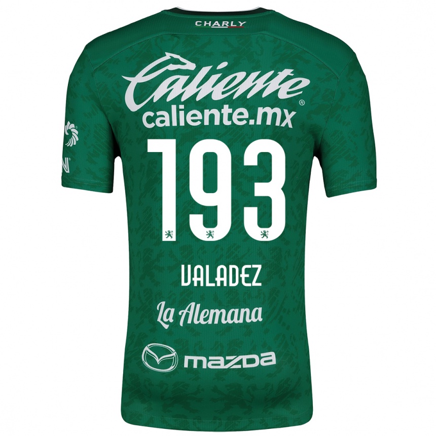 Kids Football Luis Valadez #193 Green White Home Jersey 2024/25 T-Shirt