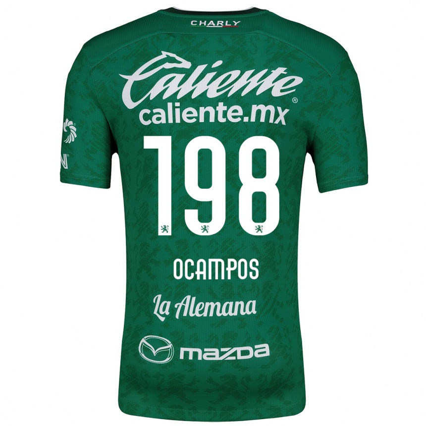 Kids Football Omar Ocampos #198 Green White Home Jersey 2024/25 T-Shirt