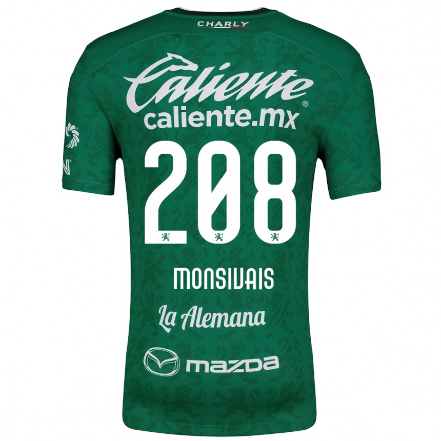 Kids Football Daniel Monsivaís #208 Green White Home Jersey 2024/25 T-Shirt