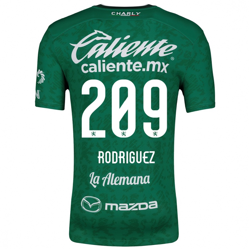 Kids Football Víctor Rodríguez #209 Green White Home Jersey 2024/25 T-Shirt