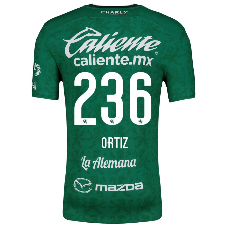 Kids Football Youssef Ortiz #236 Green White Home Jersey 2024/25 T-Shirt