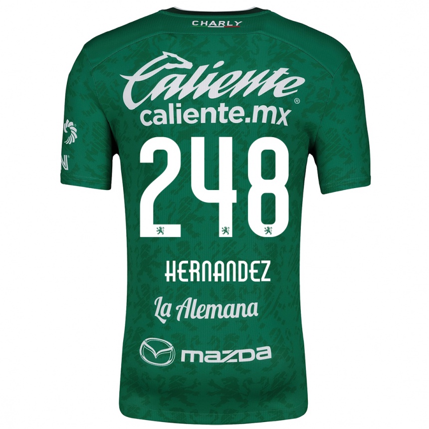 Kids Football Fernando Hernández #248 Green White Home Jersey 2024/25 T-Shirt