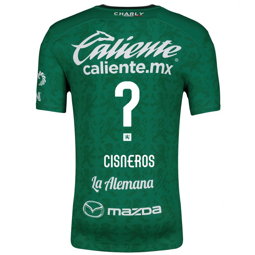 Kids Football Santiago Cisneros #0 Green White Home Jersey 2024/25 T-Shirt