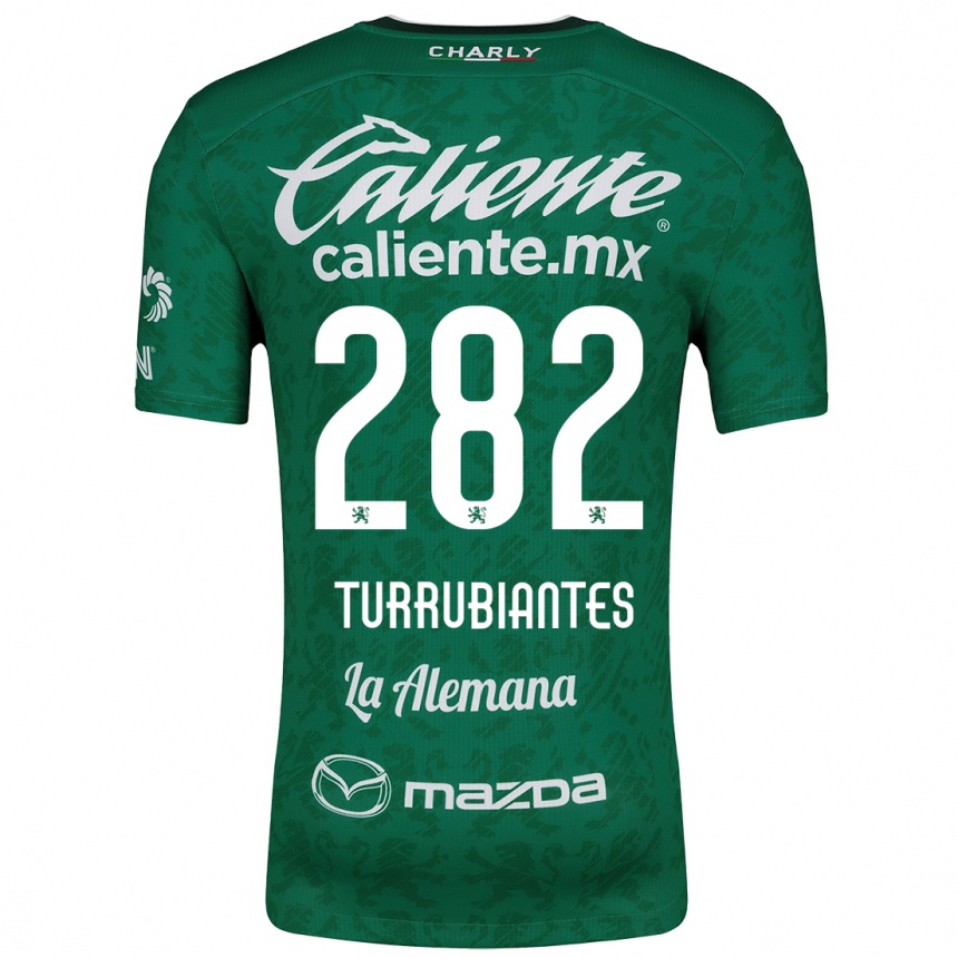 Kids Football Abdon Turrubiantes #282 Green White Home Jersey 2024/25 T-Shirt