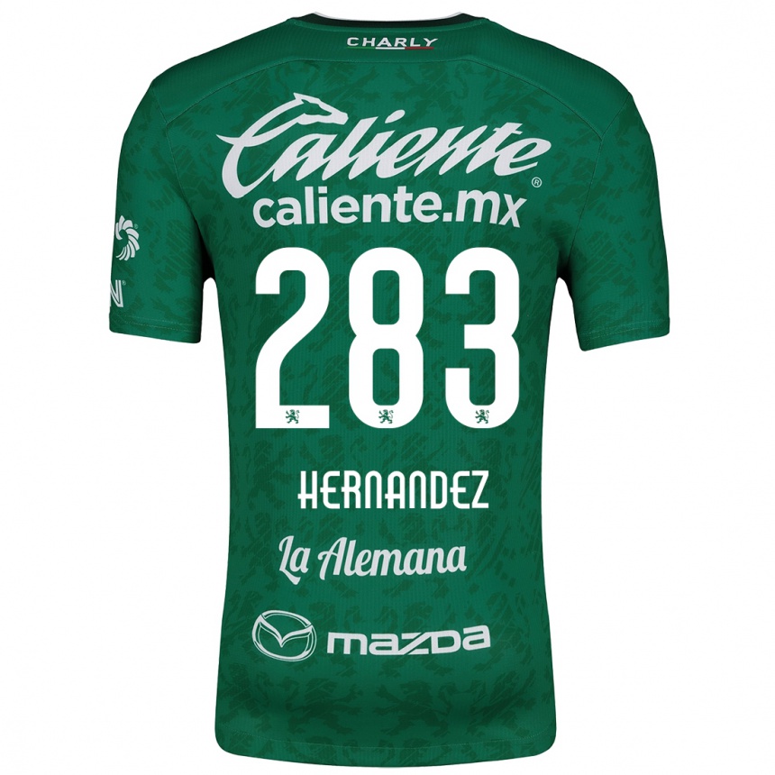 Kids Football Karin Hernández #283 Green White Home Jersey 2024/25 T-Shirt