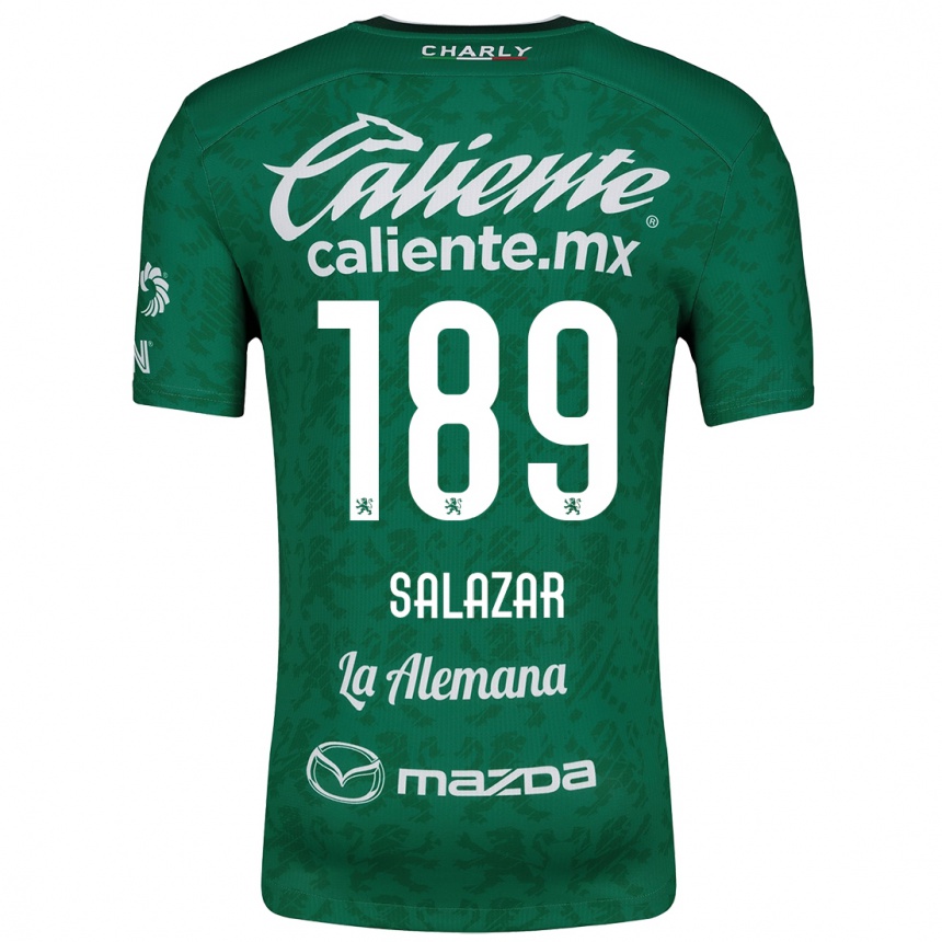 Kids Football José Salazar #189 Green White Home Jersey 2024/25 T-Shirt