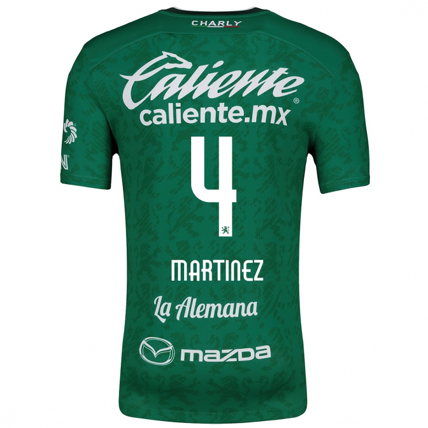 Kids Football Mitzi Martínez #4 Green White Home Jersey 2024/25 T-Shirt