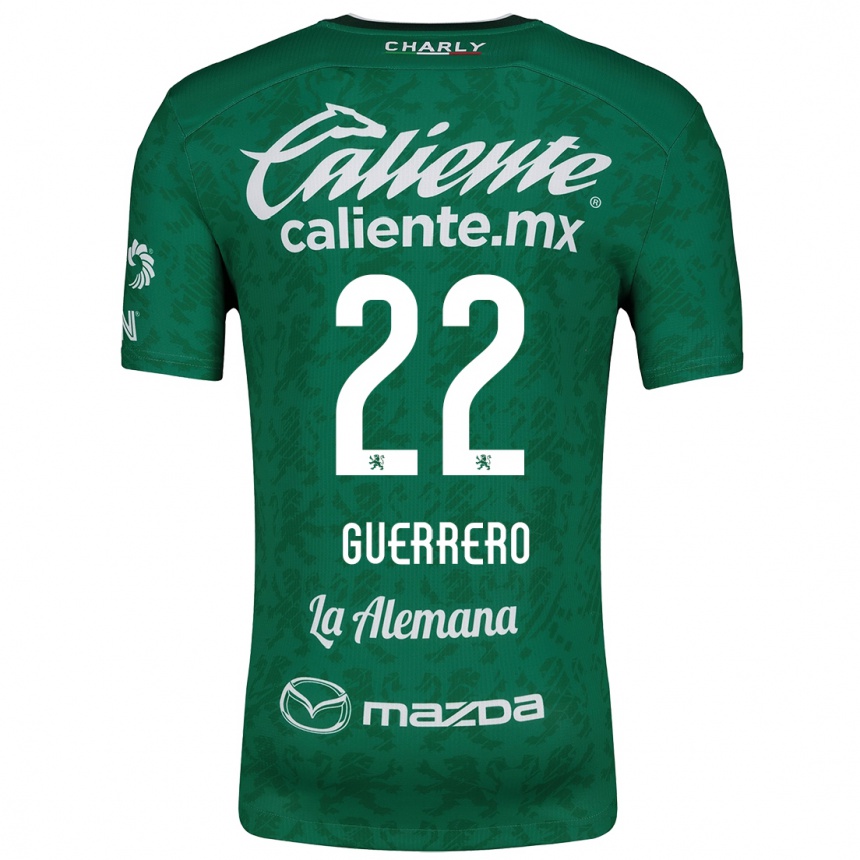 Kids Football África Guerrero #22 Green White Home Jersey 2024/25 T-Shirt