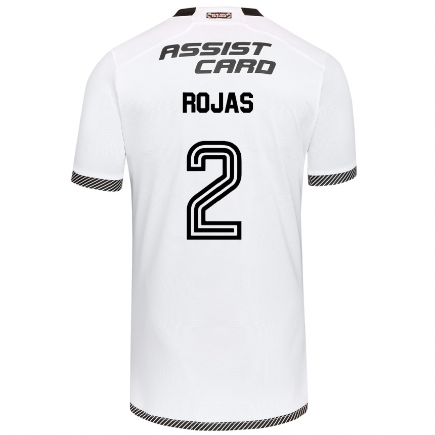 Kids Football Jeyson Rojas #2 White Black Home Jersey 2024/25 T-Shirt