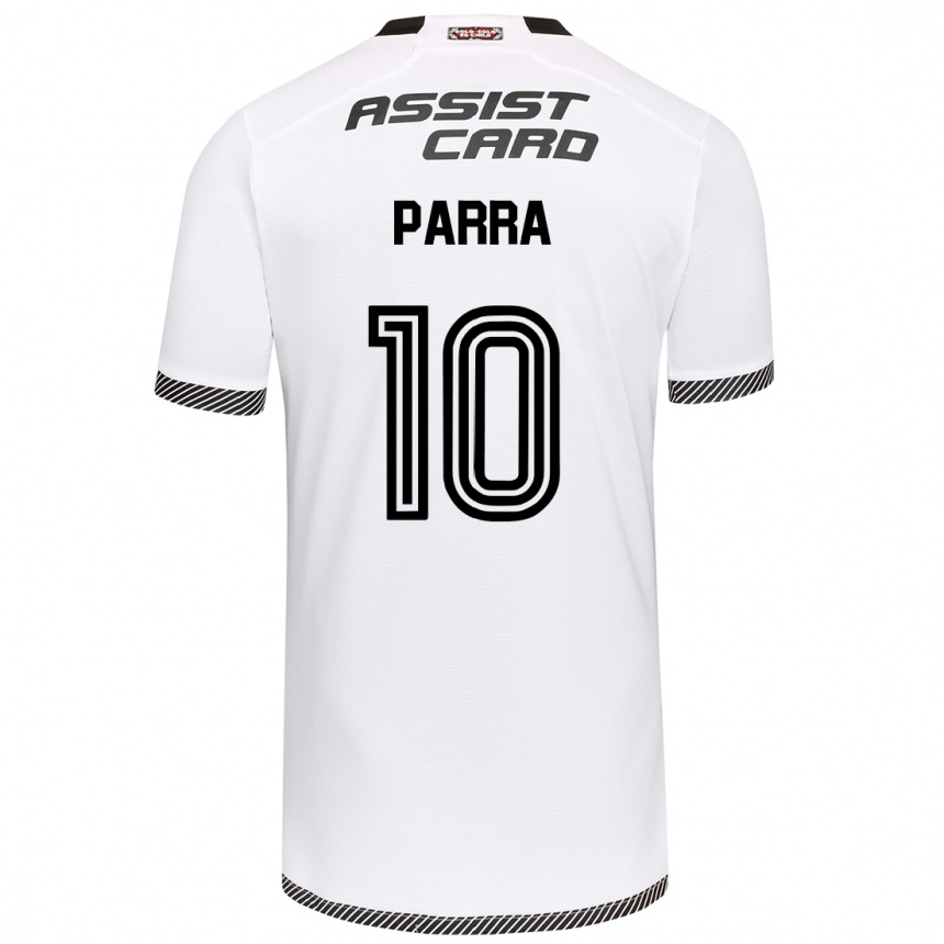 Kids Football Pablo Parra #10 White Black Home Jersey 2024/25 T-Shirt