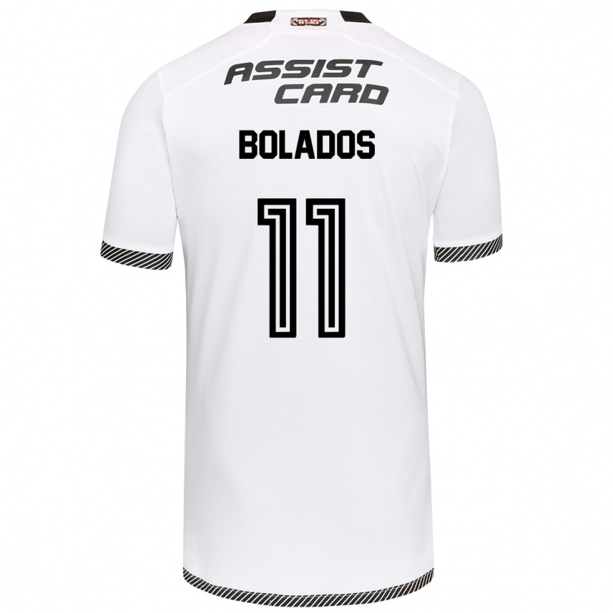 Kids Football Marcos Bolados #11 White Black Home Jersey 2024/25 T-Shirt