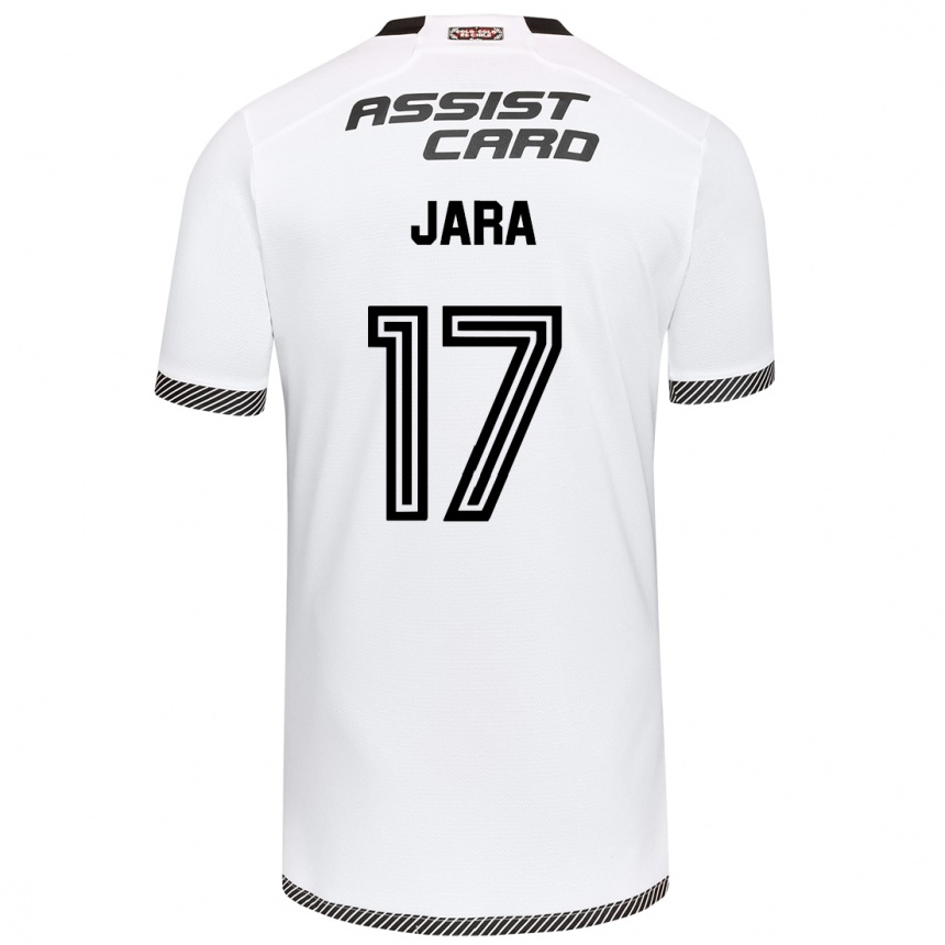 Kids Football Ignacio Jara #17 White Black Home Jersey 2024/25 T-Shirt