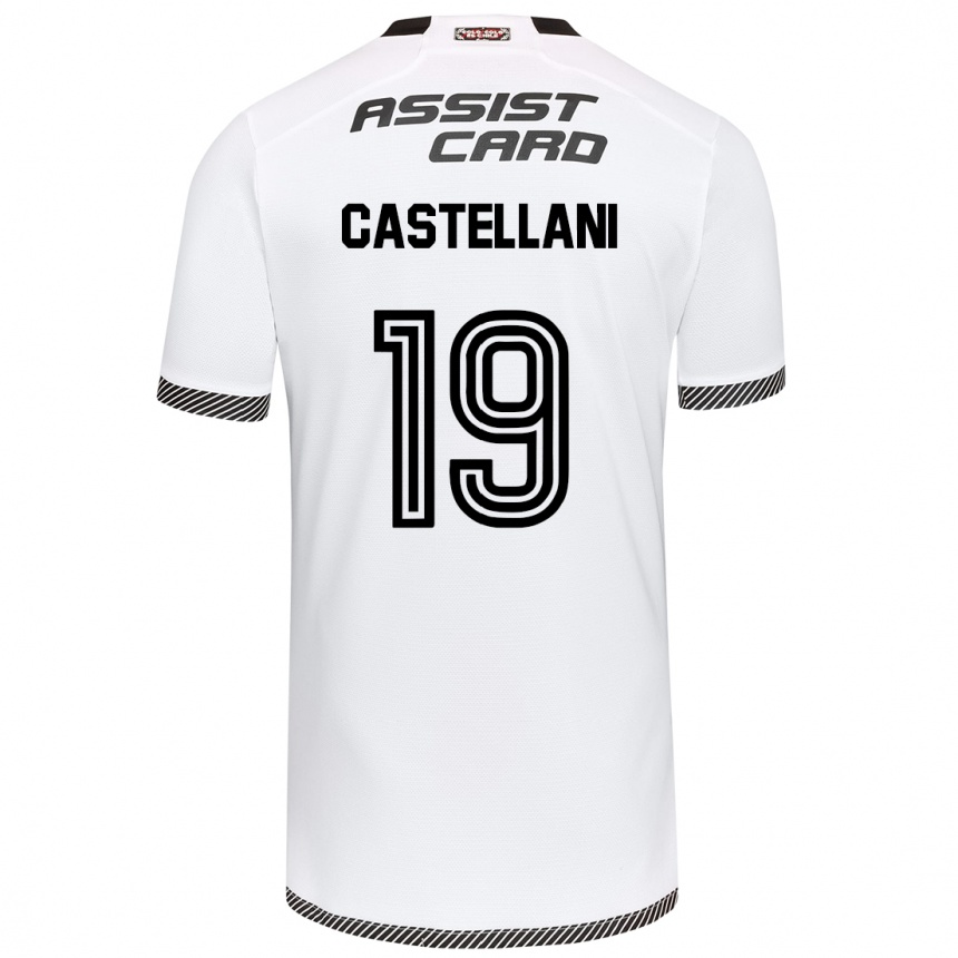 Kids Football Gonzalo Castellani #19 White Black Home Jersey 2024/25 T-Shirt