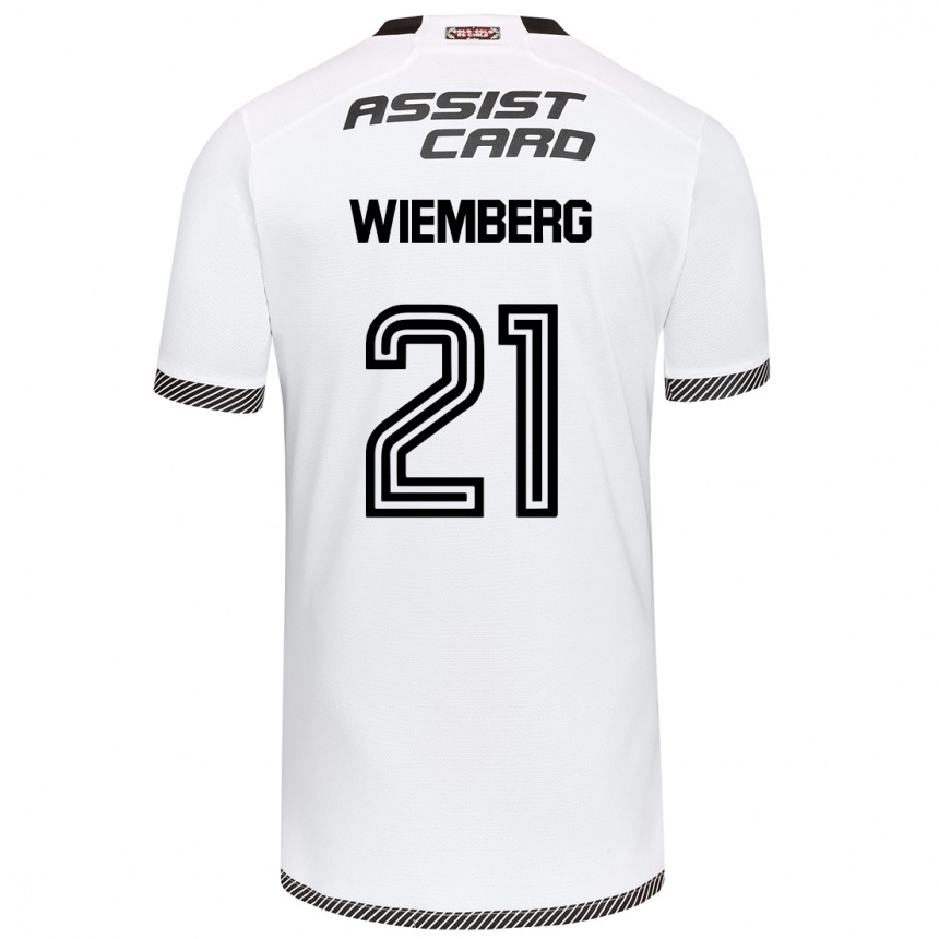 Kids Football Erick Wiemberg #21 White Black Home Jersey 2024/25 T-Shirt