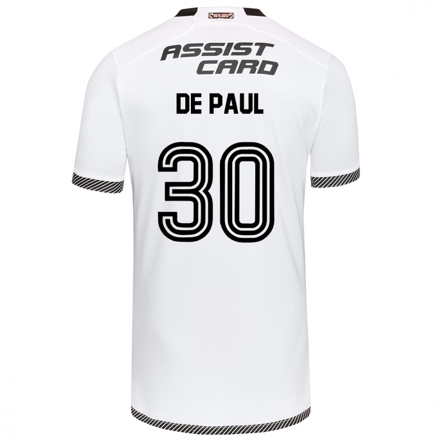 Kids Football Fernando De Paul #30 White Black Home Jersey 2024/25 T-Shirt