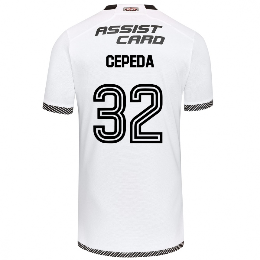 Kids Football Lucas Cepeda #32 White Black Home Jersey 2024/25 T-Shirt