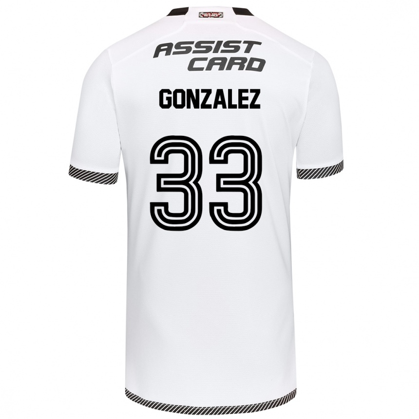 Kids Football Ramiro González #33 White Black Home Jersey 2024/25 T-Shirt