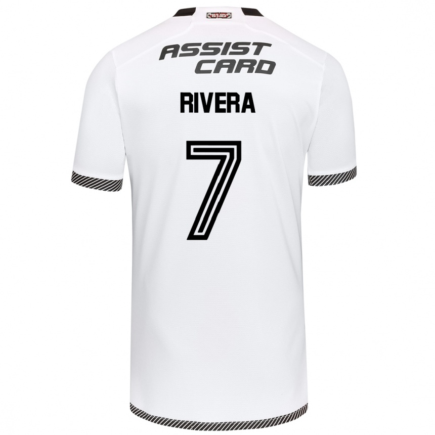 Kids Football Francisco Rivera #7 White Black Home Jersey 2024/25 T-Shirt