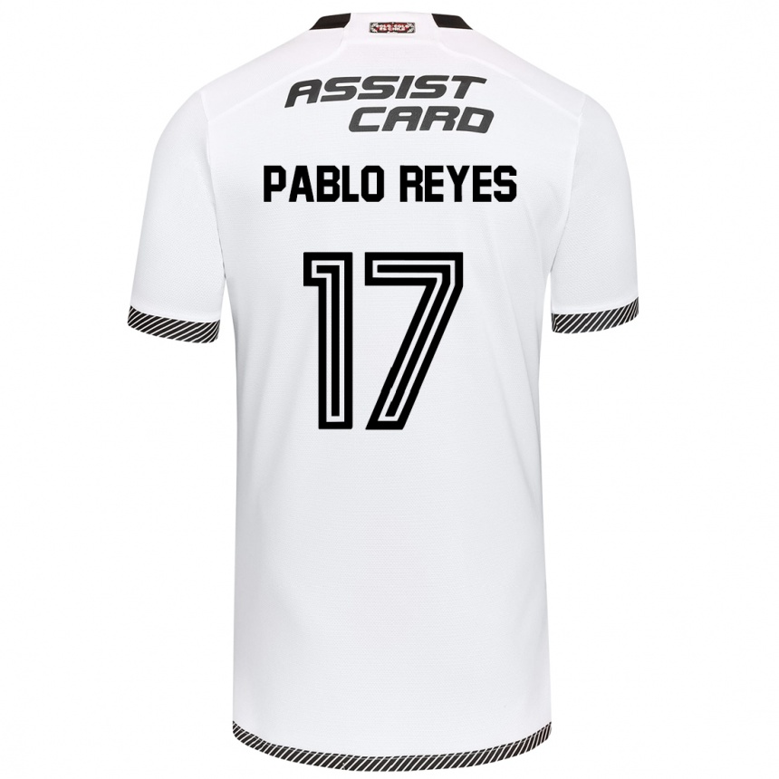 Kids Football Juan Pablo Reyes #17 White Black Home Jersey 2024/25 T-Shirt