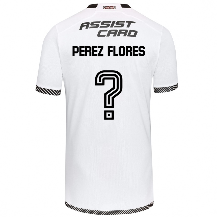 Kids Football Benjamín Pérez Flores #0 White Black Home Jersey 2024/25 T-Shirt