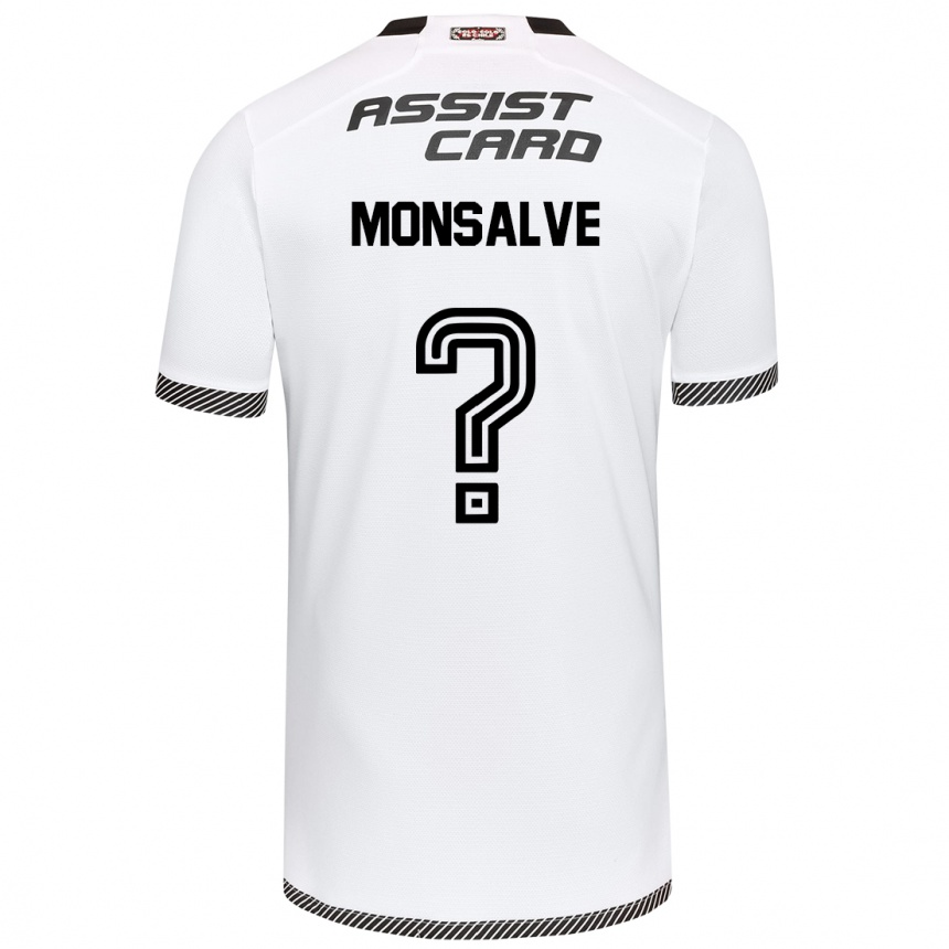 Kids Football Gaspar Monsalve #0 White Black Home Jersey 2024/25 T-Shirt