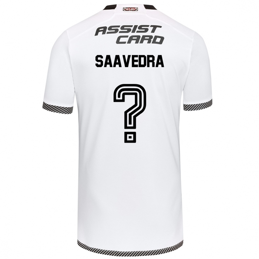 Kids Football Danilo Saavedra #0 White Black Home Jersey 2024/25 T-Shirt