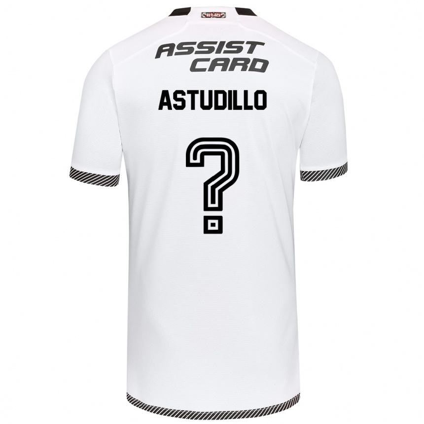 Kids Football Jerall Astudillo #0 White Black Home Jersey 2024/25 T-Shirt