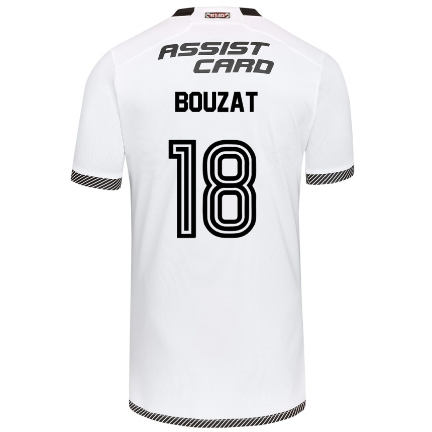 Kids Football Agustín Bouzat #18 White Black Home Jersey 2024/25 T-Shirt