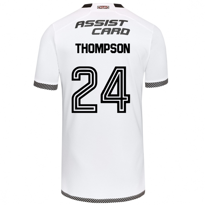 Kids Football Jordhy Thompson #24 White Black Home Jersey 2024/25 T-Shirt