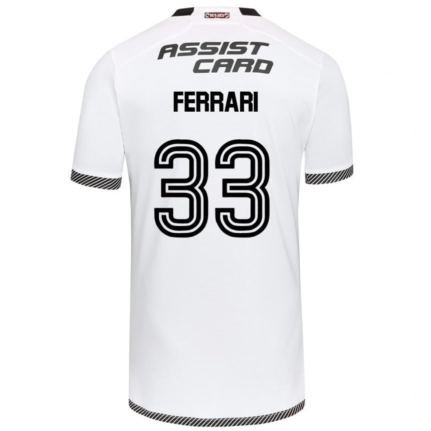 Kids Football Matías Ferrari #33 White Black Home Jersey 2024/25 T-Shirt