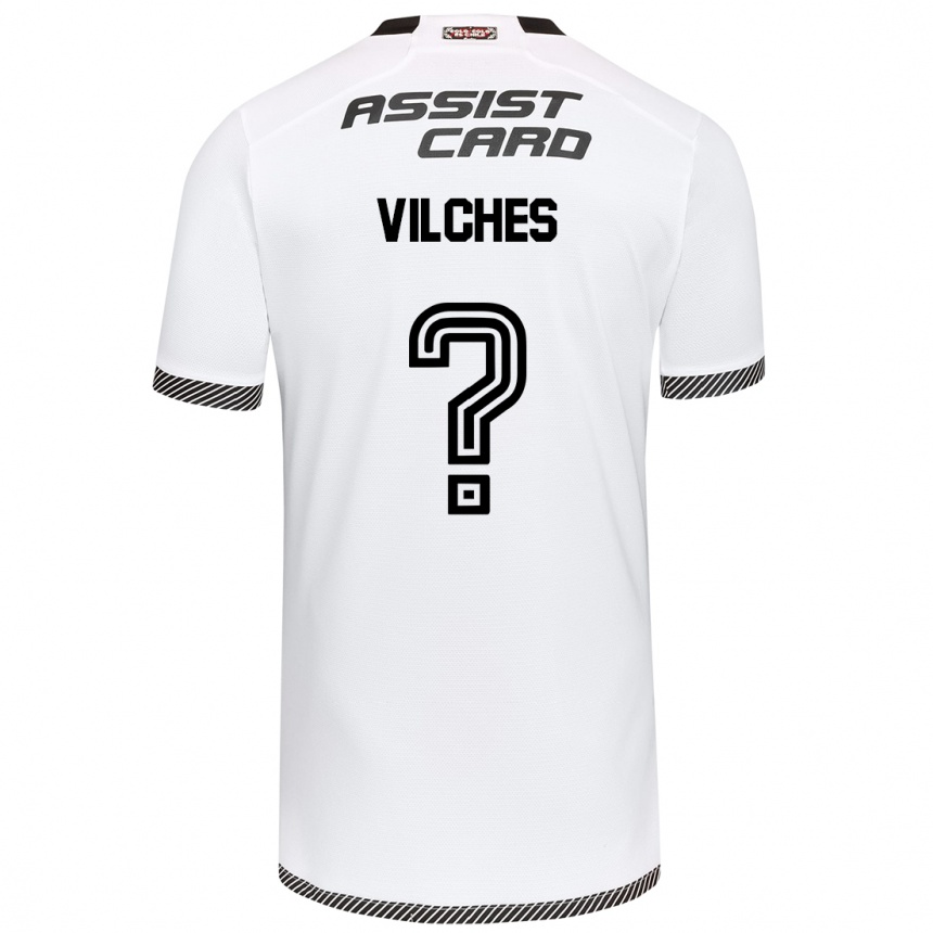 Kids Football Patricio Vilches #0 White Black Home Jersey 2024/25 T-Shirt