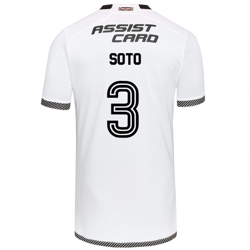 Kids Football Rocío Soto #3 White Black Home Jersey 2024/25 T-Shirt