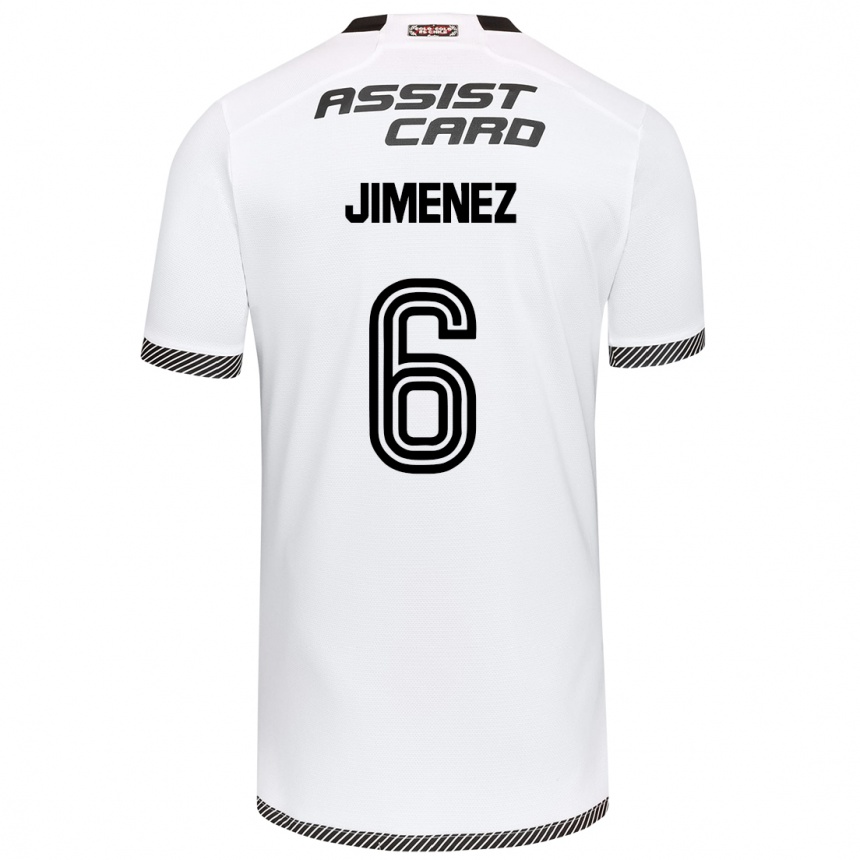 Kids Football Yastin Jiménez #6 White Black Home Jersey 2024/25 T-Shirt