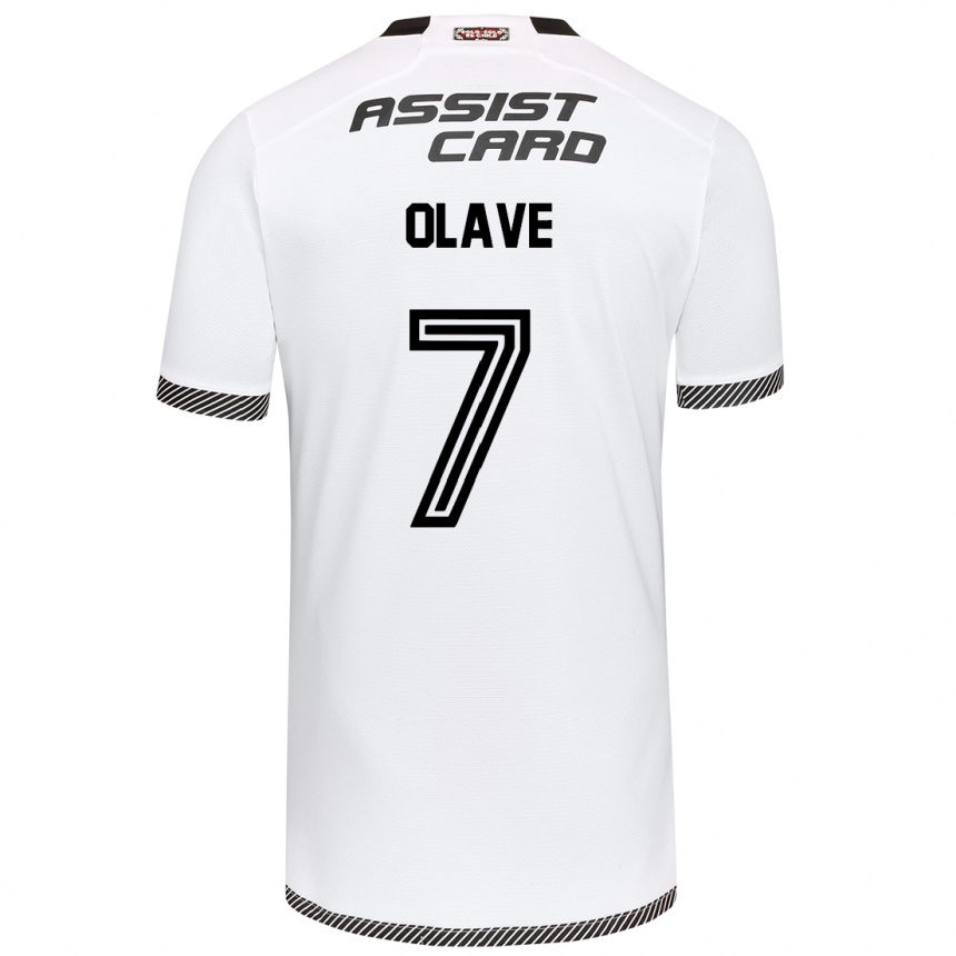 Kids Football Isidora Olave #7 White Black Home Jersey 2024/25 T-Shirt