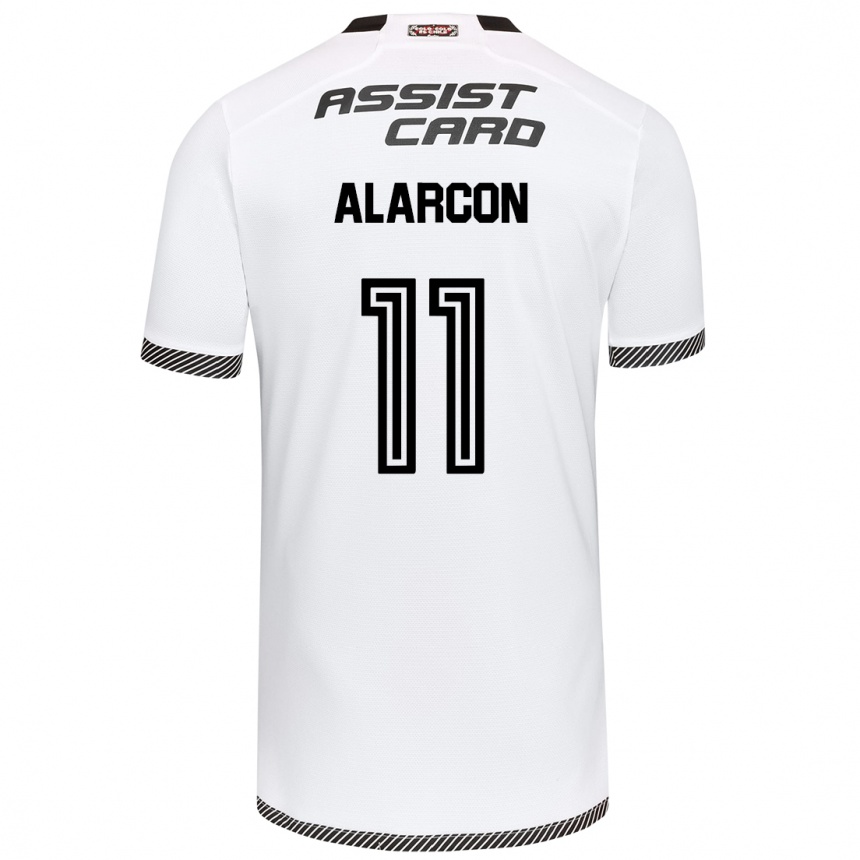 Kids Football Antonia Alarcón #11 White Black Home Jersey 2024/25 T-Shirt