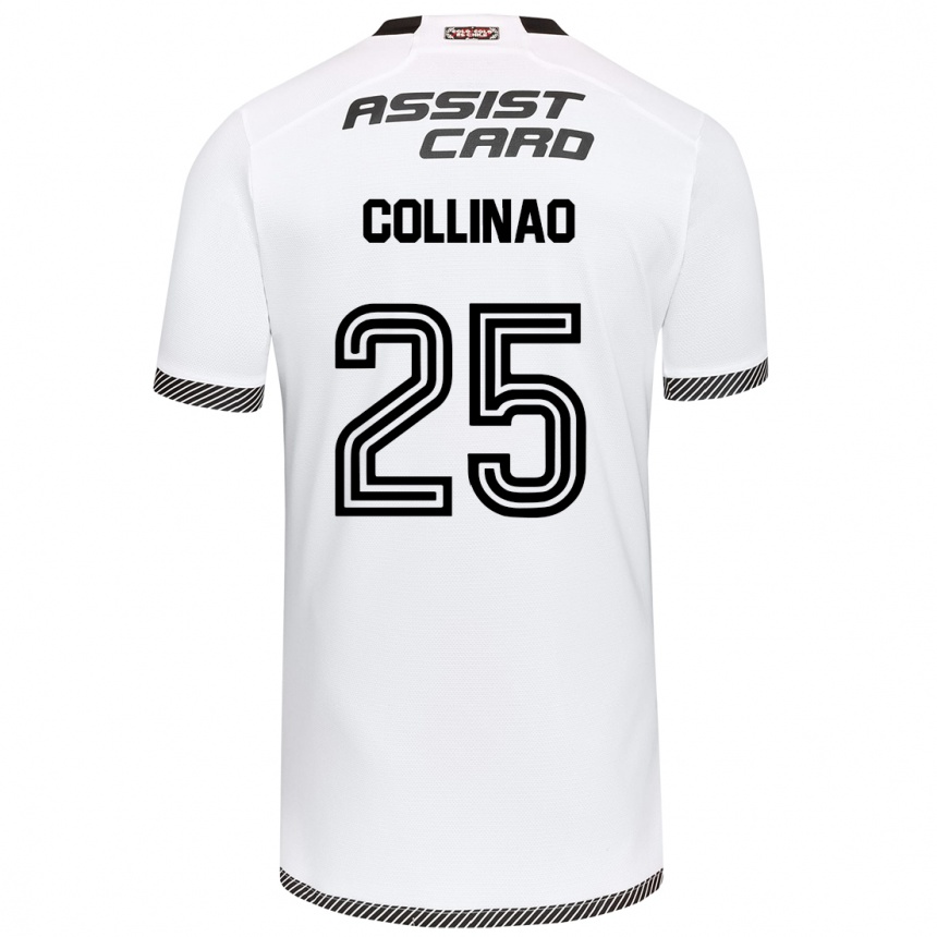 Kids Football Margarita Collinao #25 White Black Home Jersey 2024/25 T-Shirt