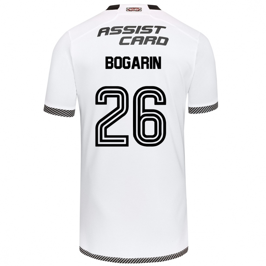 Kids Football Dahiana Bogarín #26 White Black Home Jersey 2024/25 T-Shirt